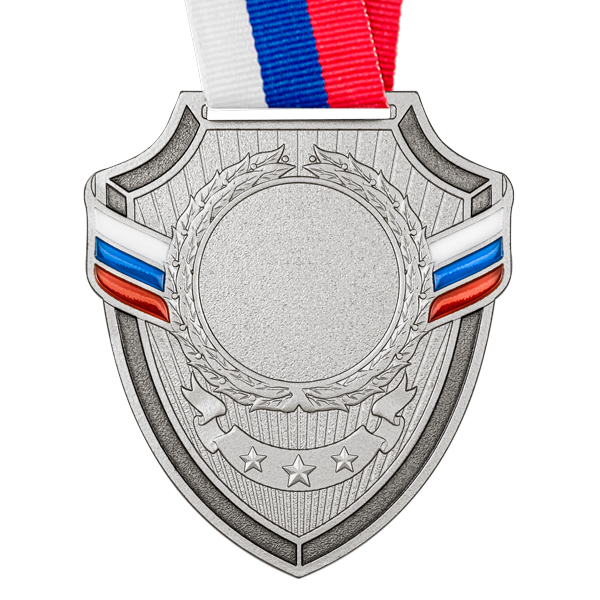 фото Медаль MZP 558-65/SM (56х65мм, D-25мм, s-2мм) с лентой