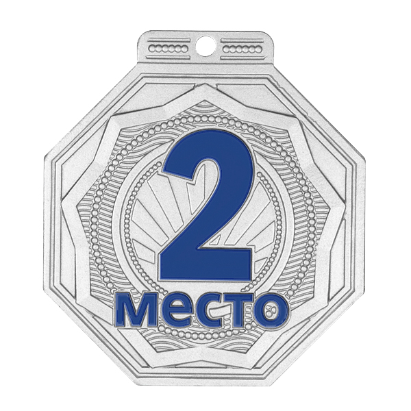 фото Медаль MZP 506-55/SM 2 место (50х55мм, s-2 мм)
