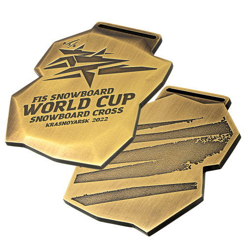фото Комплект спортивных медалей "Fis Snowboard WORLD CUP - Snowboard cross Krasnoyarsk"