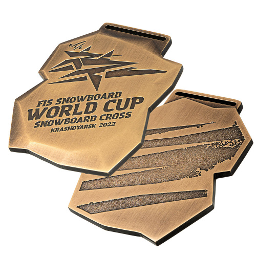фото Комплект спортивных медалей "Fis Snowboard WORLD CUP - Snowboard cross Krasnoyarsk"