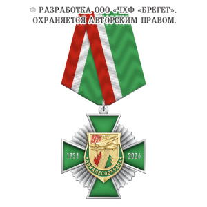 фото 7алп Знак нагрудный на колодке "95 лет Авиалесоохране России"