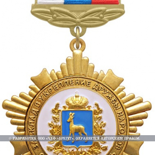 876_ЛСП_знак За вклад в укрепление дружбы народов Самарская область