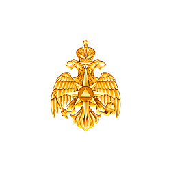 фото 7амр Знак 01 "Герб МЧС" латунь